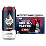 Proud Source Alkaline Spring Water - Made in America Limited Edition - Rocky Mountain Sourced Mineral Water with Electrolytes, BPA-Free Recyclable Aluminum Can, Unflavored, 16 Fl Oz (Pack of 3 Cases - 24 Cans)