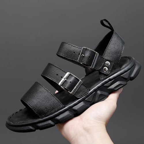 Fashion Summer Sandals for Men, Casual Handmade Fisherman Shoes, Open Toe Soft Beach Shoes with Buckle2