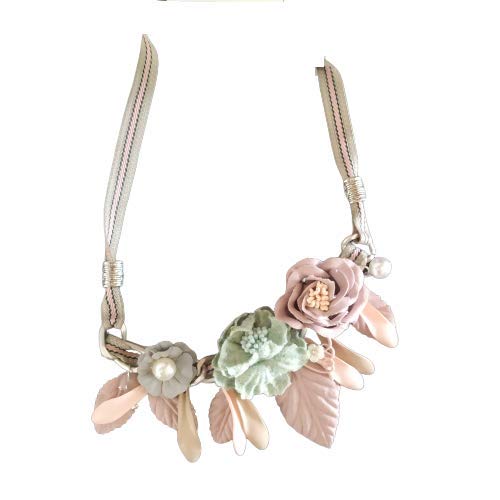 GirlZ! Multicolour Flower and Leaf Rope Chain Statement Necklace For Women (B07Y9Y5XFM) Amazon Price History, Amazon Price Tracker