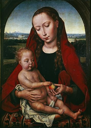 La virgen y el niño de hans memling cuadro artístico SERENDIPITP lienzo decorativo premium