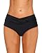 Produktbild Dolamen Damen Badeshorts Bikinihose Shorts Trunks Badeanzug 2018 Surfen Bauchweg Badekleid mit Elastischer Bund Mini Bikini Slip Beachwear (Large, Schwarz)