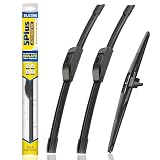 5 PLUS® Silicone Windshield Wipers Replacement for 2009-2015 HONDA Pilot Wiper Blades(Set of 3),Automotive Replacement Windshield Wiper Blades For My Car-22"/21"/14"