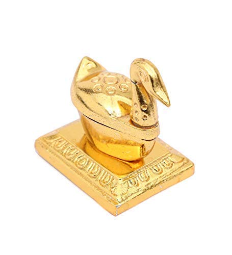 Vyomika Decor Golden Metal Duck with Chandan Roli Chopda for Pooja Purpose and Gift