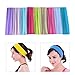 2pcs Pilates Wide Solid Color Hairbands Soft Elastic Headband Women Girl Makeup Running Sports Yoga Hair Accessories for Running, Yoga(Color 16)