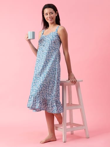 Image of Women Printed Cotton Nighty Nightdress Maxi S /M /L /XL /2XL.
