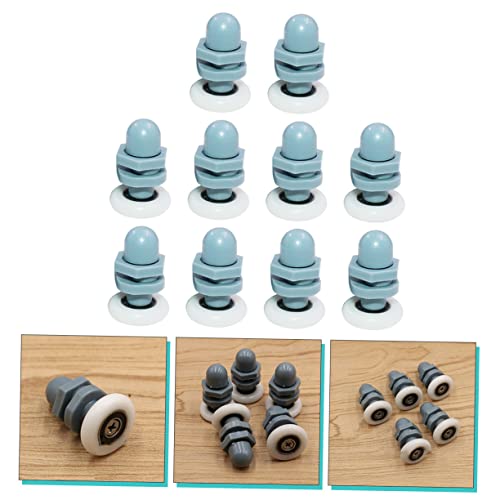 Veemoon 10 Peças Polia Da Porta Do Banheiro Roda Da Porta Deslizante Do Chuveiro Corredores Polias D