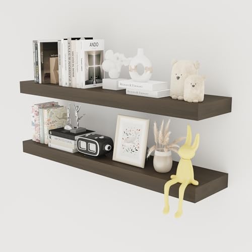 Elehome Floating Shelves Board for Wall with Brackets –42" L