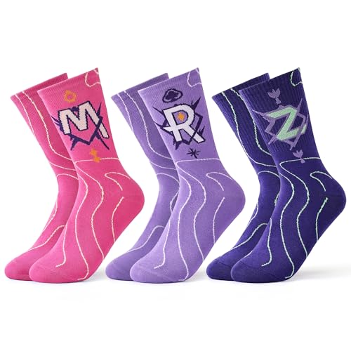 VoTii Korean pop style Gifts for Teen Girls Purple Soft Cotton K Pop Socks for Women Cute Korean Drama Pop Music Dance Lovers for Girls Birthday Gifts K pop Outfit Gear Fans Crew Sports Socks