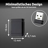 Intenso Micro Line pamięć USB 64 GB, zestaw 5 sztuk – Mini USB 2.0 pamięć – kompaktowy nośnik danych do komputera, laptopa, samochodu i telewizora – czarny, 5 x 64 GB