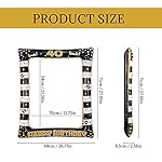 Andiker 40th Inflatable Birthday Selfie Frame, Black Gold Photo Booth Props Funny Picture Frame for Party Decorations - Image 3