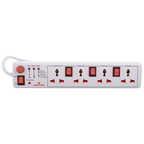 16 OFF on Anchor Electricals Pvt Ltd 4 Way Power Strip with Individual