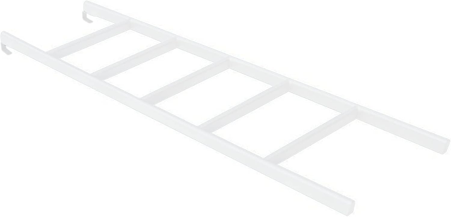 70.8/68.8/67/65/63/61/59 inch Tall Bunk Ladder Twin Loft Bed Ladder, White Elevated Bed Ladders with Hooks for Travel Trailer Dorms Bedroom, Metal/180Cm/70.8Inch