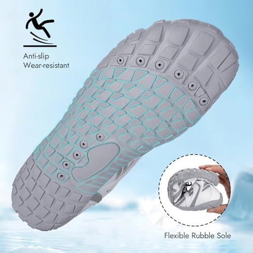 Image of ATHMILE Barefoot Water Shoes Women Men Wide Non Slip Aqua Beach River Pool | Quick Dry Swim Kayak Lake Hiking Surfing Boating Fishing Diving Rock Climbing Cruise Ship Essentials