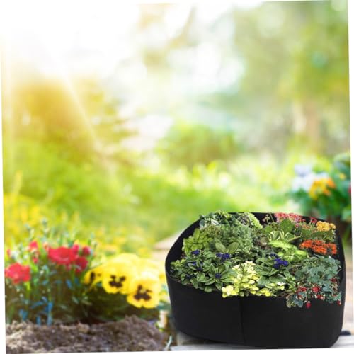 Cama de jardín elevada rectangular en fieltro negro para cultivo exterior 8