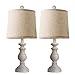 PARTPHONER Traditional Table Lamp Set of 2, Rustic Farmhouse Table Lamps for Living Room Bedroom, 22