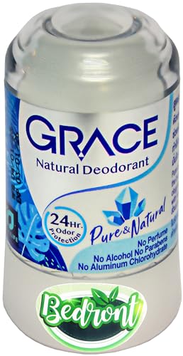 1 Pc. of Bedront Natural Deodorant 70g Alum Stone, No Perfume, No Alcohol, No Parabens, No Aluminum Chlorohydrate. Pure & Natural. Made in Thailand. Ecologically Friendly. Help Save the Earth.