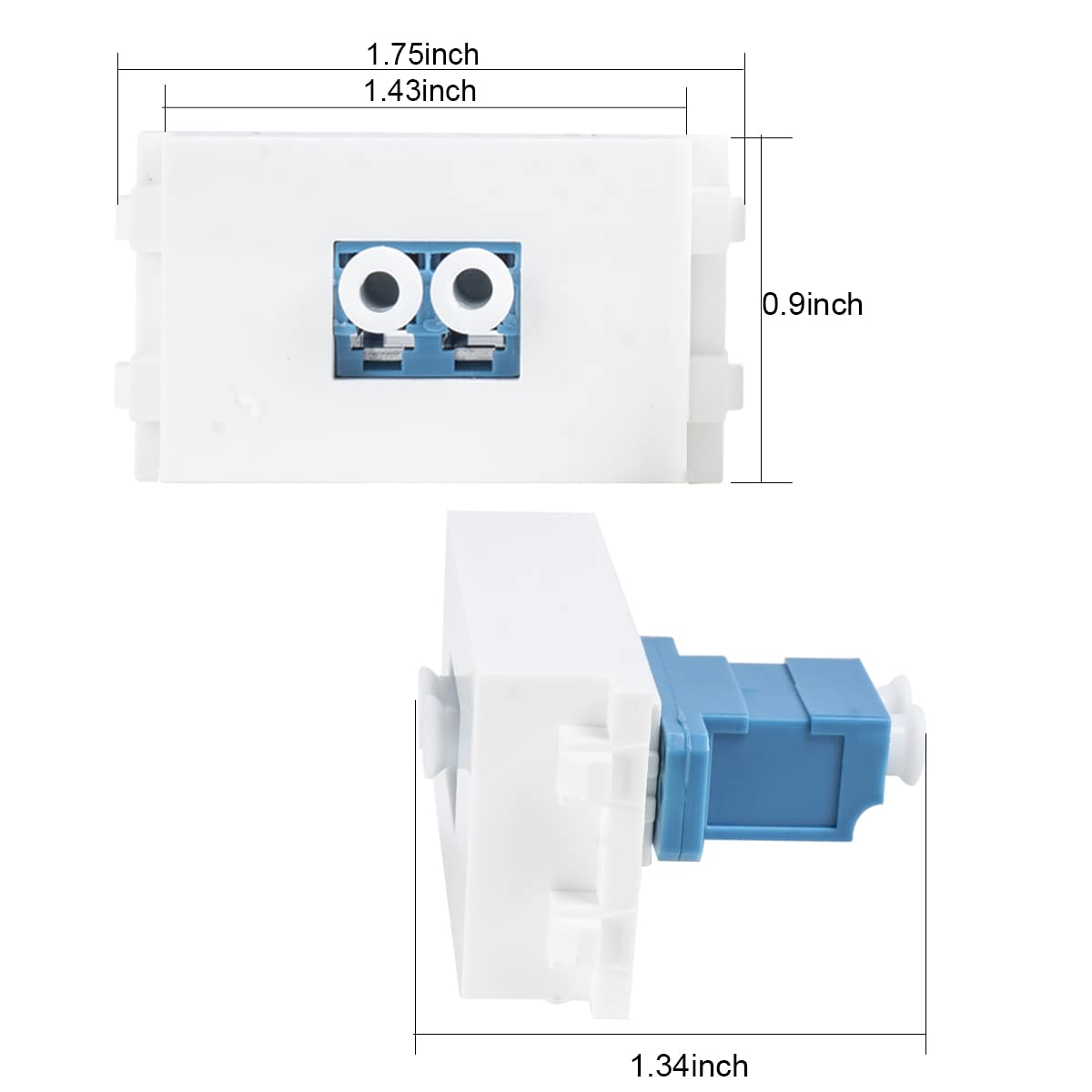 XMSJSIY LC Zu LC Koppler Panel Mount - 2 Stück LWL Adapter Für Patch Panels