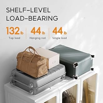 Dripex Portable Wardrobe Closet Storage Organizer Transparent Door Panels,Suitable for Living Room, Bedroom,Plastic Wardrobe with Magnetic Door and Easy Assembly