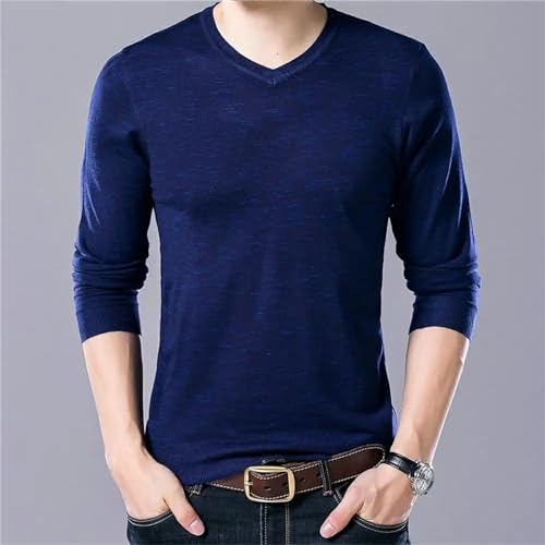 Pull tricoté col en V homme chaud et ajusté pour affronter la routine