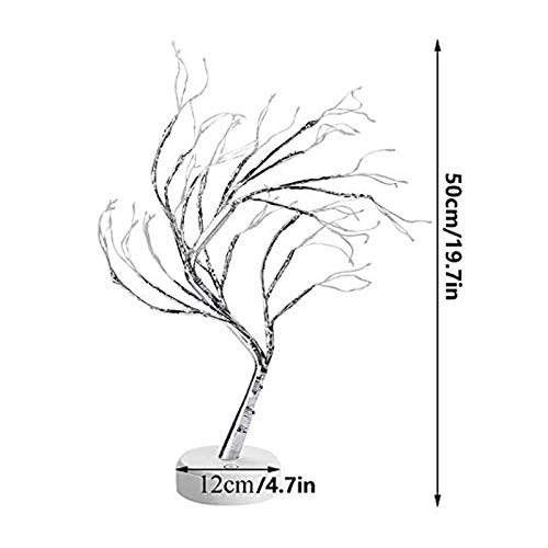 Lxcom Lighting Led Branch Lights 108 Leds New Silver Copper Wire Tree Branches Led Bonsai Table Tree Lighted Usb Battery Operated With Touch Switch Decorative Desk Lamp For Home Decor (Daylight White) #TOP1