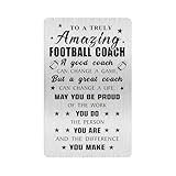 Alotozo Football Coach Gifts for Men Women - Best Coach Ever Appreciation Card - Football Coaches Christmas Birthday End of Season Gift
