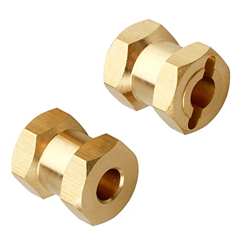 Image of 4pcs 12mm Brass Wheel Hex Hub Offset Extension Hex Drive Adapter Combiner Coupler Conversion for 1 /10 RC Crawler Axial SCX10 CC01 Jeep Wrangler D90 Wraith (15mm)