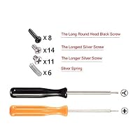 eXtremeRate Full Tasten Set für Switch/Switch OLED Joycon, DIY-Ersatz D-Pad Version Knöpfe ABXY/Steuerkreuz/Trigger Bumper Buttons/+-/SL/SR/Federn-Gelb(Passt D-Pad Joycon Gehäuse) – Ansicht 5