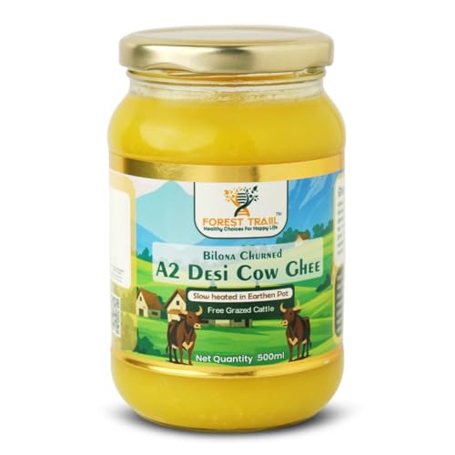 Image of Forest Traiil [Desi A2 Cow Ghee] Bilona Churned | Slow Heated in Earthen Pot | Gut Health Support | Fresh A2 Handmade Desi Cow Ghee | 500ml