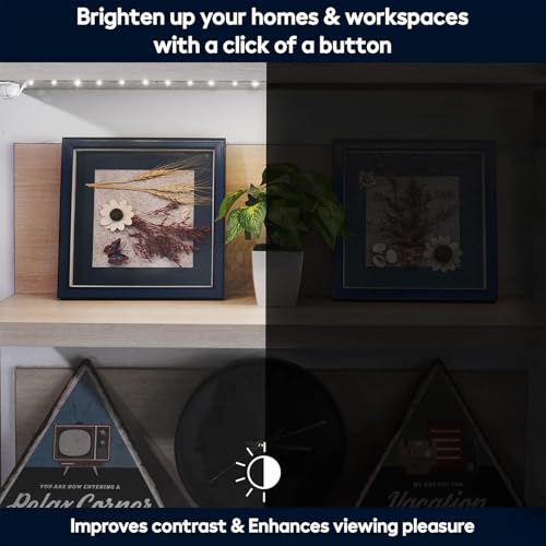 Image of BestLuz Battery Powered LED Strip Lights, 3 Pack 40 Inch Cordless White LED Light Strips for Shelves and Under Cabinet Indoor Use, Battery Operated LED Strip Lights, Cool White 6500K