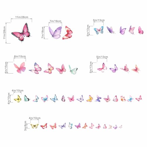 Vinilos Decorativos Mariposas para Pared 45 x 45 in miniatura 4