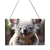 simpatico dipinto a pannello rettangolare koala. 20,3 x 30,5 cm. elegante decorazione da parete moderna per la casa per migliorare il tuo spazio.