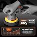 VonHaus Dual Action Car Polisher Kit, Random Orbit Polishing Machine, 650W Car Buffer, D, Side & Rubber Handles, 6 Variable Speeds 2800-6000RPM, with 4 Polisher Pads, Cloth and Storage Case