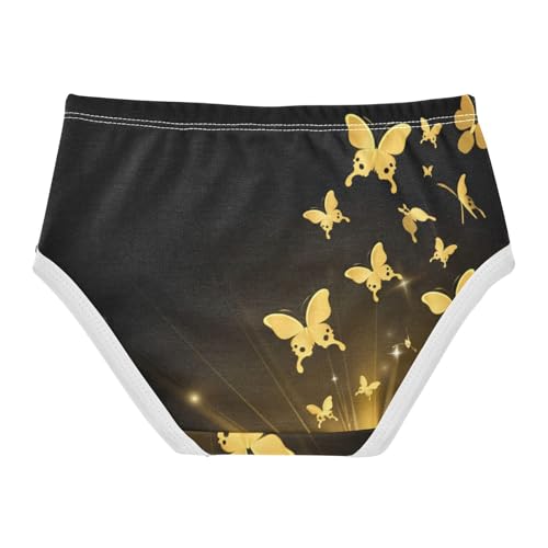 Gold Butterflies Black Girls Underwear Toddlers 2t Cotton Panties Little Girl Pattern Kids Undies Briefs2