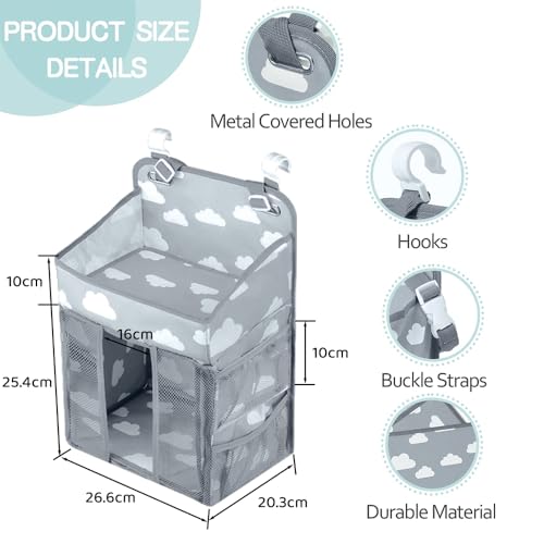 Hanging Diaper Caddy, Baby Diaper Stacker, Nursery Organiser - Image 3