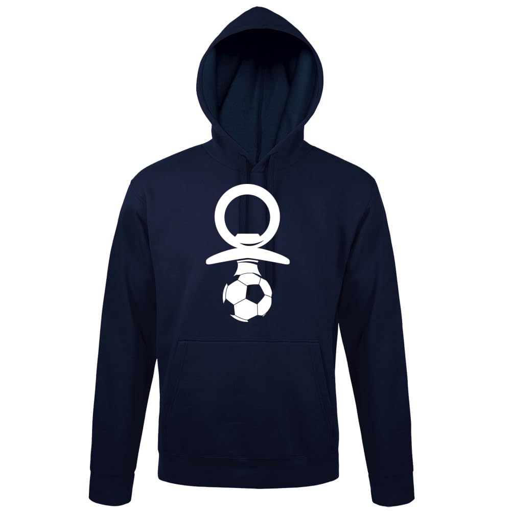 Piłka nożna smoczek, męska bluza z kapturem, grantowy, 4XL