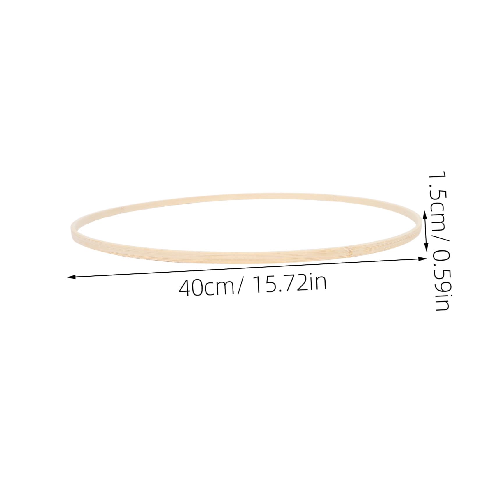 Anillos de Bambú Beige para Manualidades 40 Cm 10piezas, Diseño Ligero y Mantiene Forma, Ideales para Decoración Festiva y Colgantes de Macramé