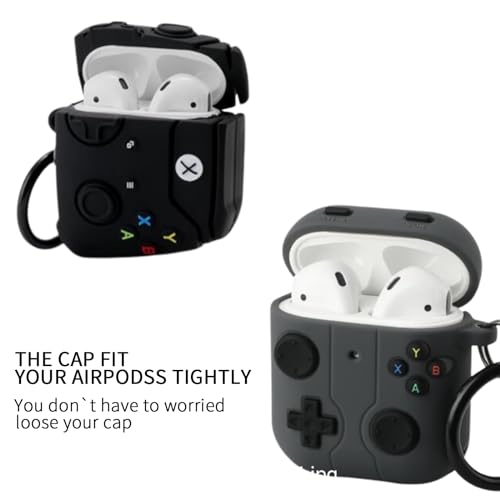 Image of [2Pack] Gedicht for Airpods 2nd Generation Case, Funny 3D Cartoon Game Console Design Silicone Soft Cases for Airpods Case 2nd /1st Gen, with Keychain Kids Women Men for Airpods Case
