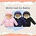 CYTAFE Toddler Winter Jackets with Hooded Cotton Warm Lined Coat Baby Boys Girls Windproof Outwear Clothes Black 3-4T
