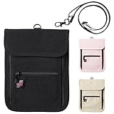 [venry] ヴェンリー パスポートケース 首下げ 【片手でサッと取れる！】 スキミング防止 旅行 パスポート入れ 防止ケース 【スキミング防止素材！】 (ブラック)