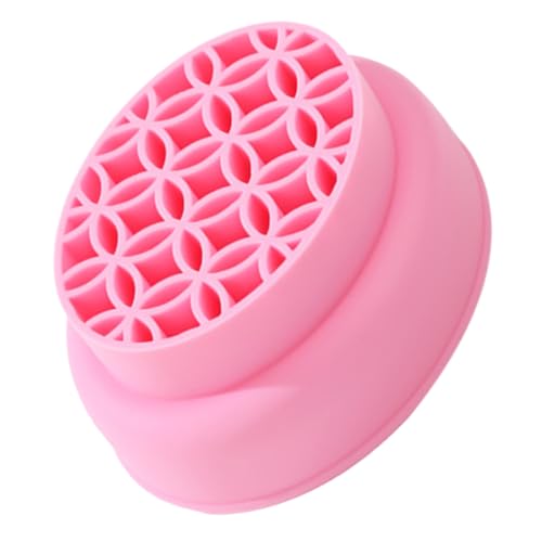 PACKOVE Taza limpiadora de huevos de belleza bol copa de cepillo de maquillaje de silicona tazón de silicona maquillaje de limpieza de tazones limpiador de maquillaje gel de sílice rosa