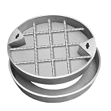 Copertura e telaio tondo in acciaio inox, rinforzato per vialetti e giardini