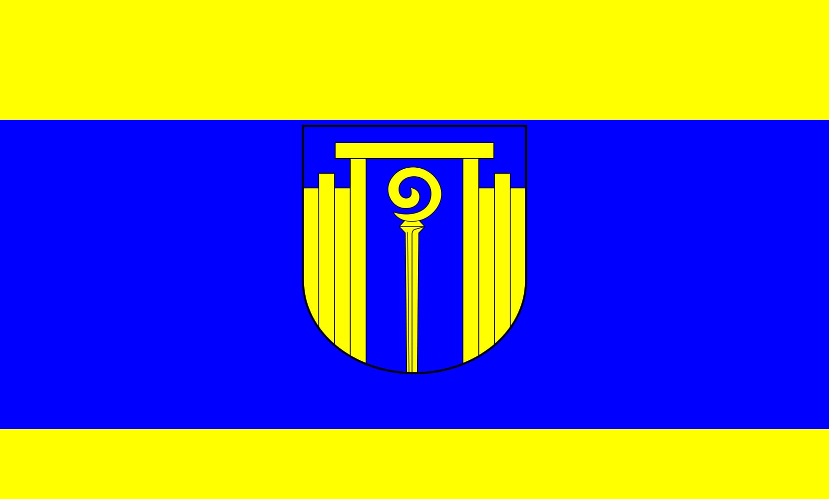 Drapeau Lürschau horizontal de 1.35m² pour pavoiser votre jardin