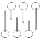 arricraft 6 Pcs 3 Sizes Quick Release Pin, Full 316 Stainless Steel Ball Pin, Bimini Top Pin, Marine Boat Hardware Accessories, Usable Length 3.93/2.95/2.52 Inches