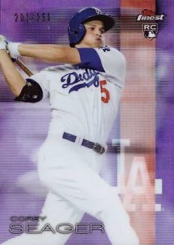 2016 Topps Finest Purple Refractor Baseball #58 Corey Seager Rookie Card - Only 250 made!