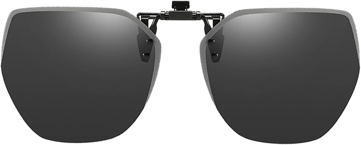 Polarized Extra Large Clip-on Sunglasses Anti-Glare UV Protection for Prescription Glasses
