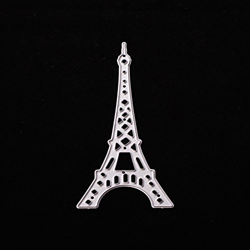 Kuizhiren1 Matrice de découpe en métal Tour Eiffel pour bricolage, scrapbooking, album, gaufrage de cartes en papier Cover