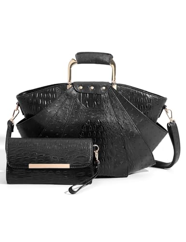 Image of Bag Woman Large Capacity Leather Purse Fashion Designer Metal Top Handle Handbags Women Crossbody Large Bags for Women Tote