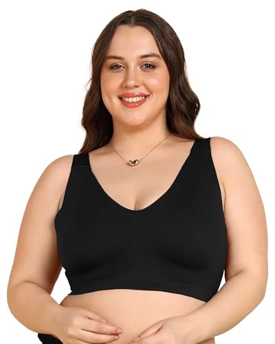 Image of Tweens Cotton Non-Padded Plus-Size Bonded Bra for Women | Full Coverage Broad Straps | Hidden Concealer | Seamless Wire-Free No-Dig Comfort | Breathable Cotton | Elastic-Free No Marks | Pack of 1