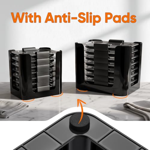 Image of 4 Pcs Lids Organizer for Rubbermaid Brilliance Lids