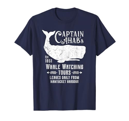 Moby Dick | Captain Ahab's Whale Watching | Herman Melville Camiseta